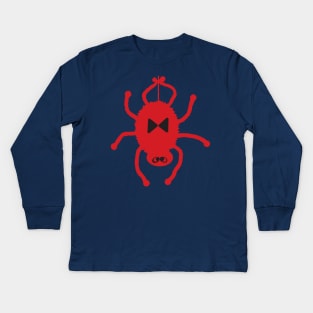 CREEPY CUTE RED SPIDER Halloween Black Widow - UnBlink Studio by Jackie Tahara Kids Long Sleeve T-Shirt